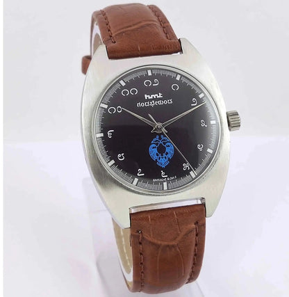 HMT Gandaberunda Kannada Numerals 17 Jewels Black Dial Handwinding Men's Watch 0231 Discover-Diamonds