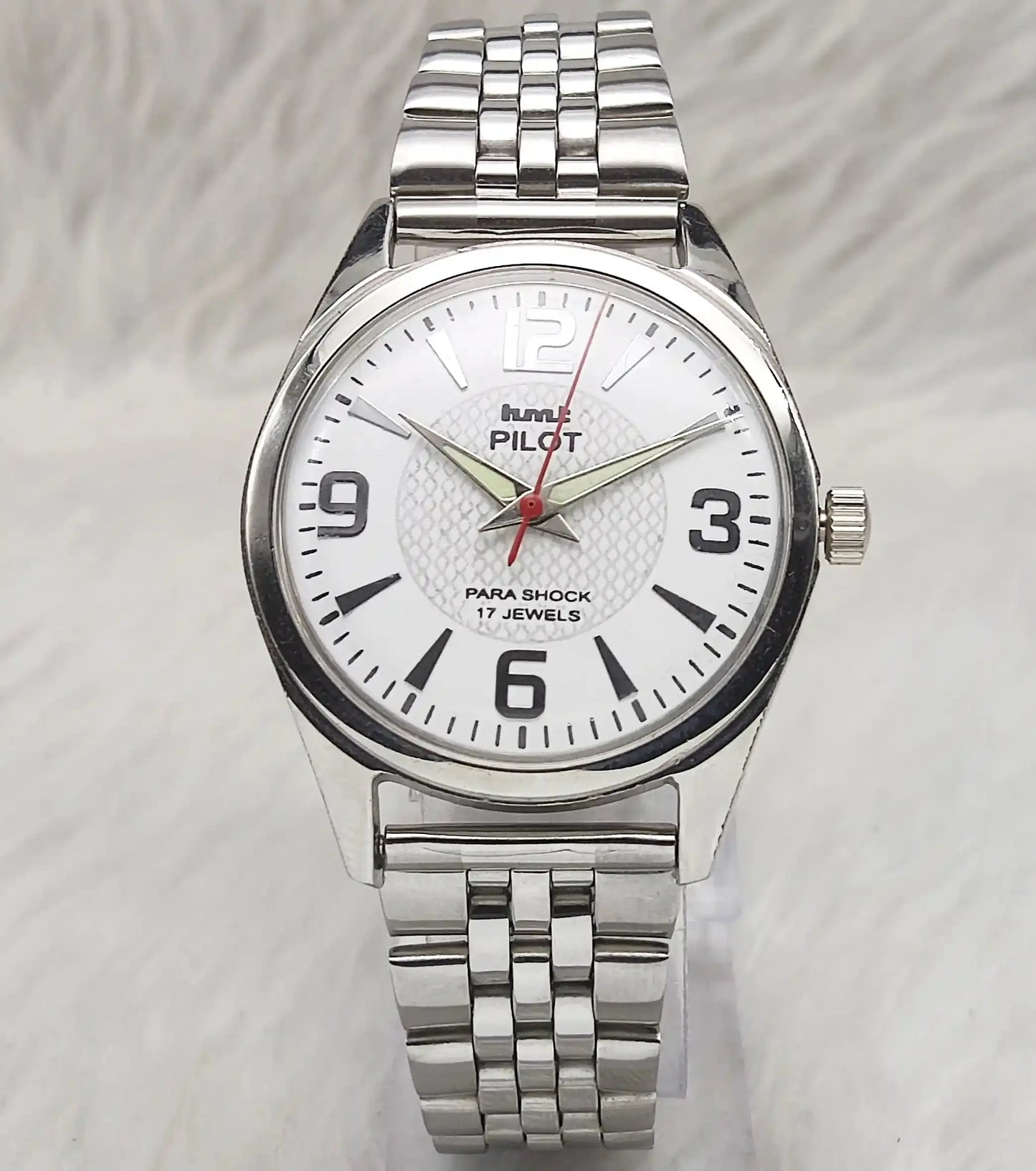 HMT Pilot Stick-English Numerals 17 Jewels Watch