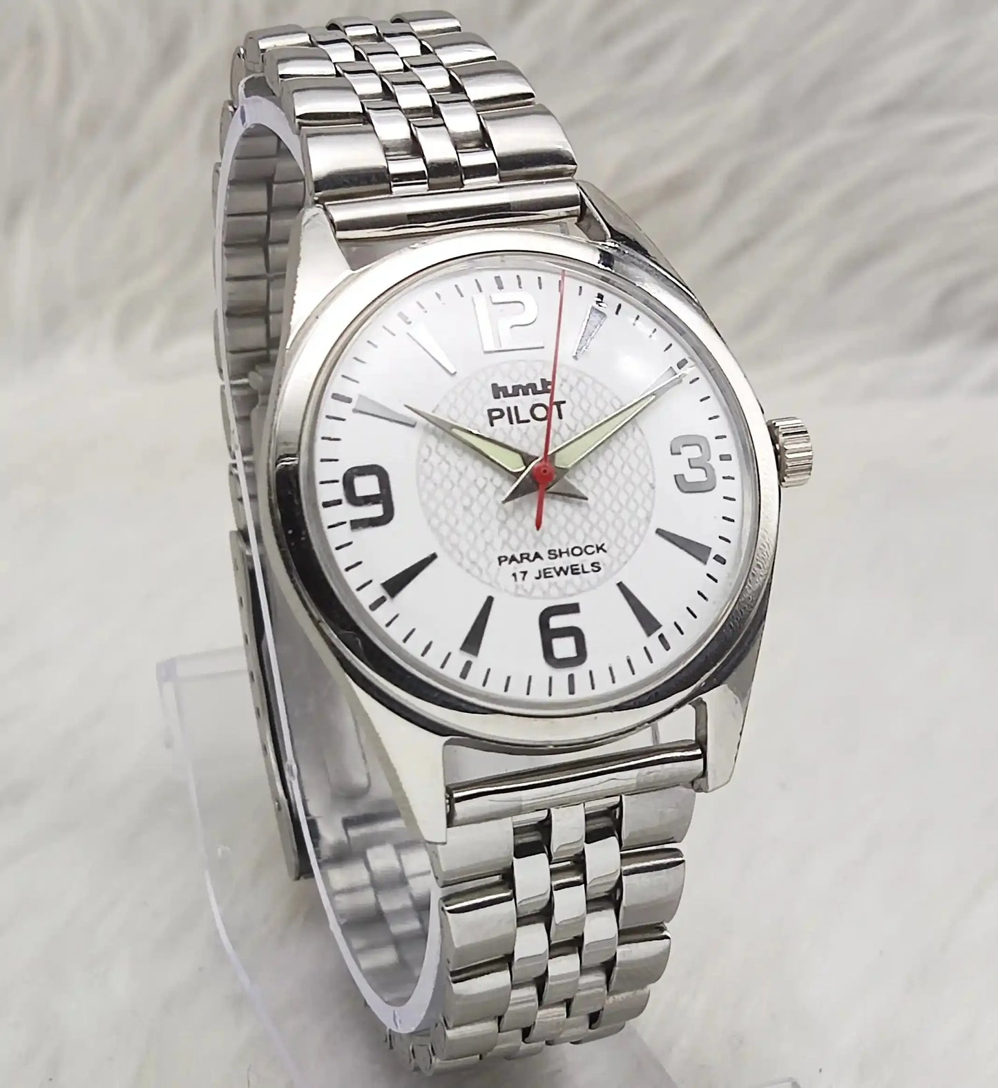 HMT Pilot Stick-English Numerals 17 Jewels Watch