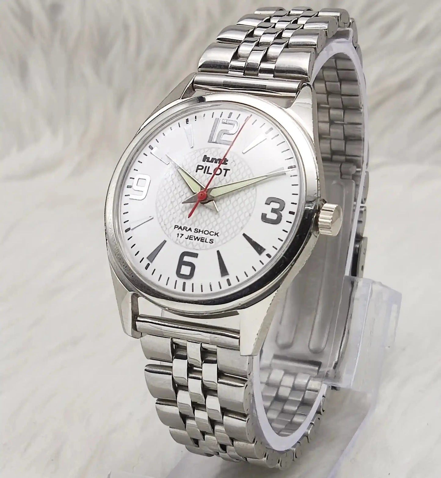 HMT Pilot Stick-English Numerals 17 Jewels Watch