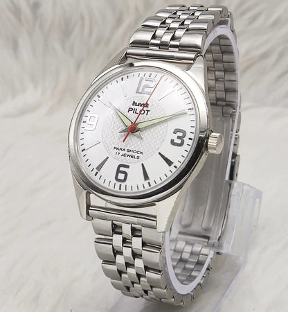 HMT Pilot Stick-English Numerals 17 Jewels Watch