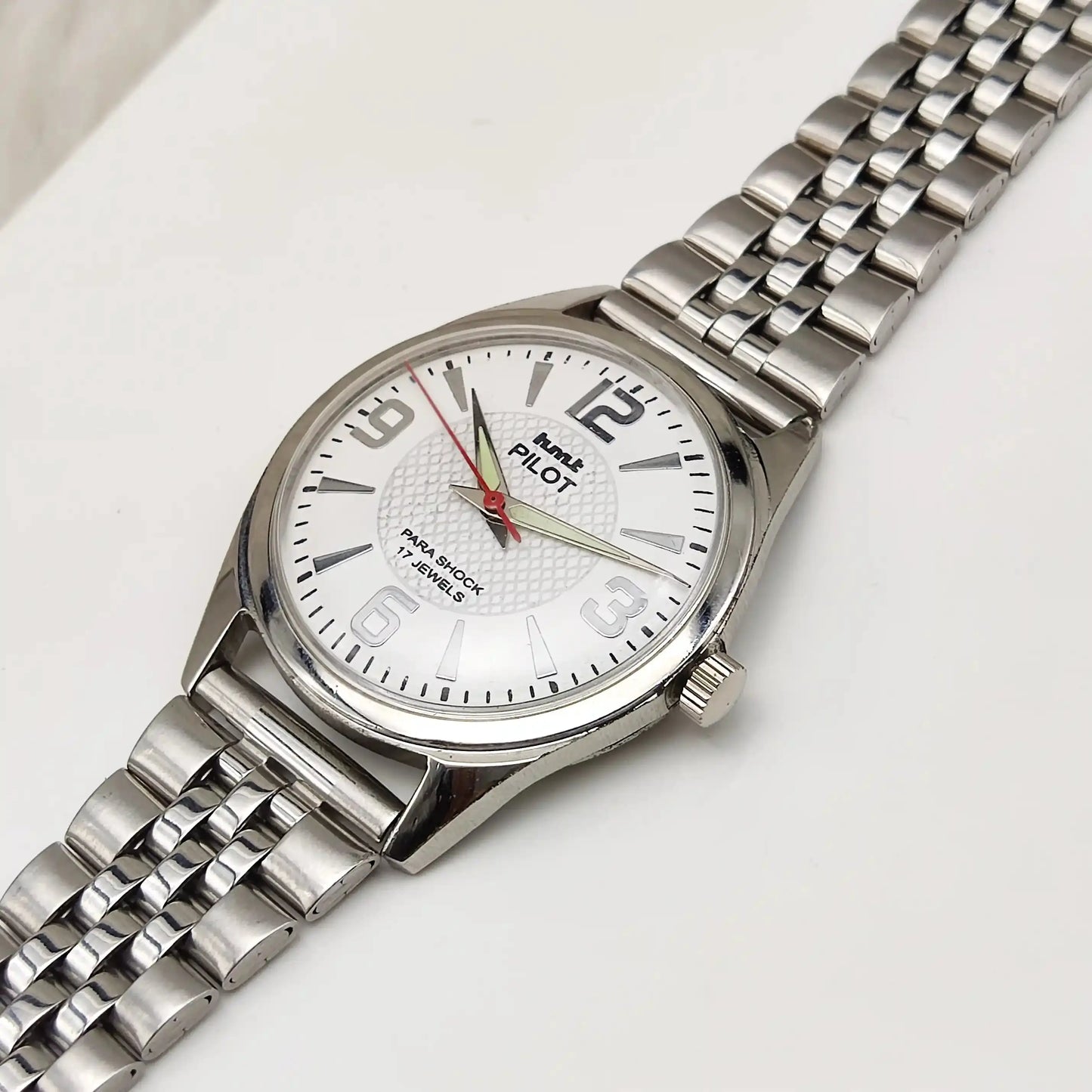 HMT Pilot Stick-English Numerals 17 Jewels Watch