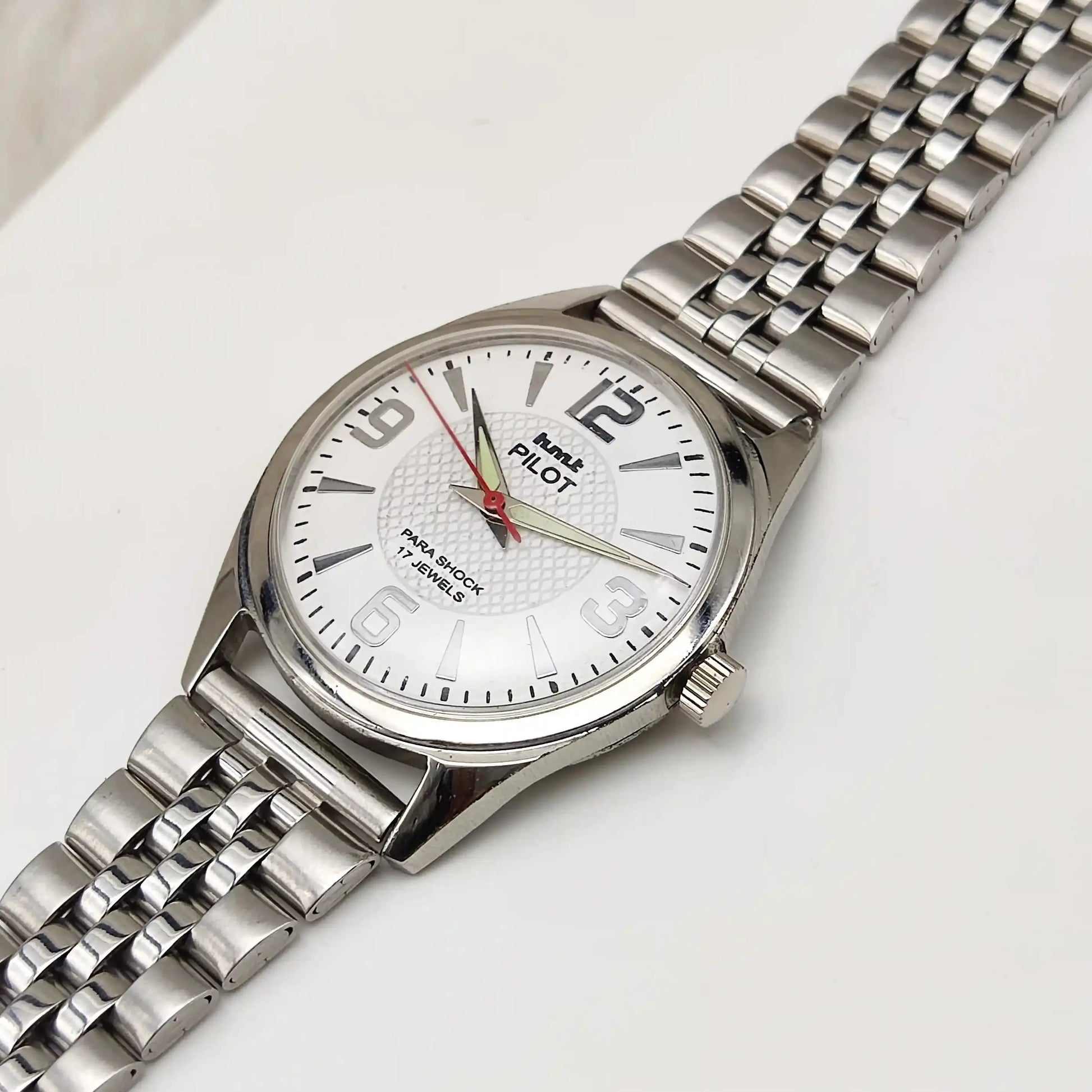 HMT Pilot Stick-English Numerals 17 Jewels Watch