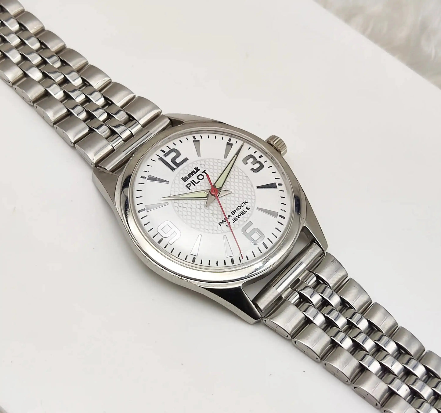 HMT Pilot Stick-English Numerals 17 Jewels Watch