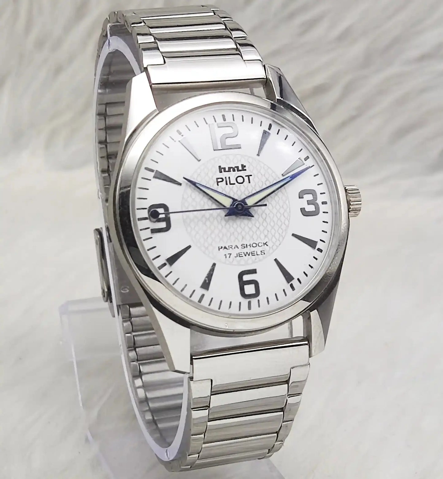 HMT Pilot Stick-English Numerals 17 Jewels White Dial Handwinding