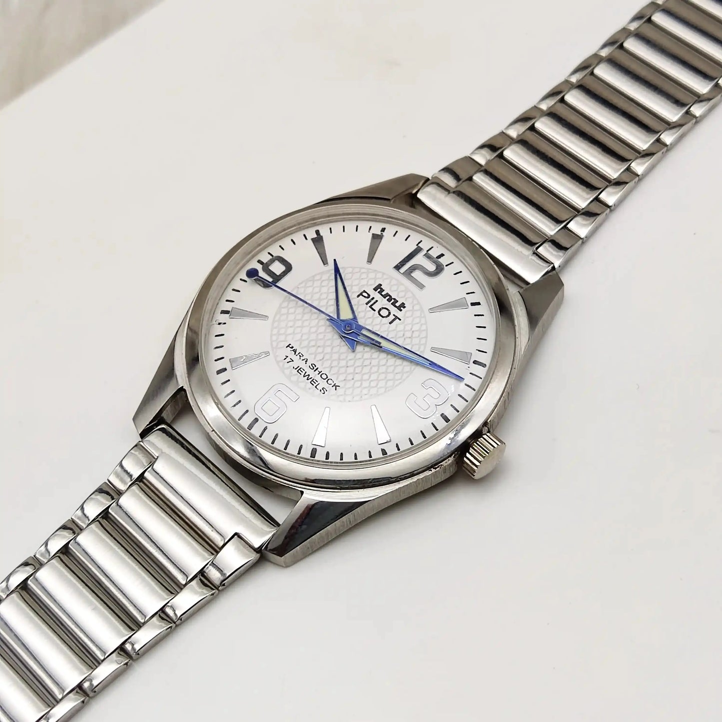HMT Pilot Stick-English Numerals 17 Jewels White Dial Handwinding