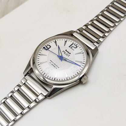 HMT Pilot Stick-English Numerals 17 Jewels White Dial Handwinding