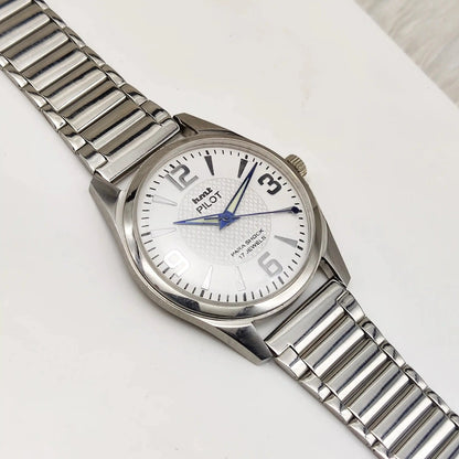 HMT Pilot Stick-English Numerals 17 Jewels White Dial Handwinding