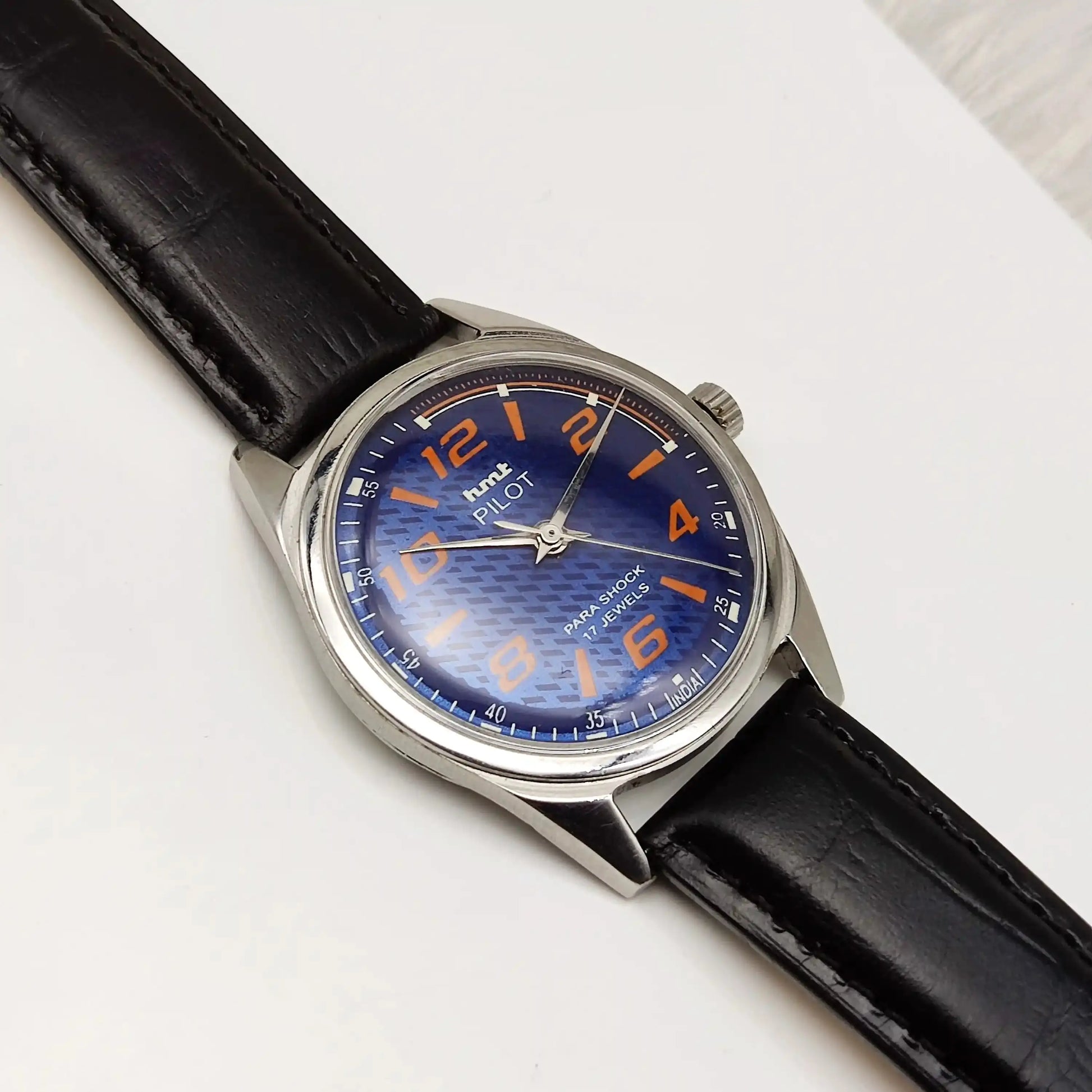 HMT Pilot Stick-Numerals Indices 17 Jewels Handwinding