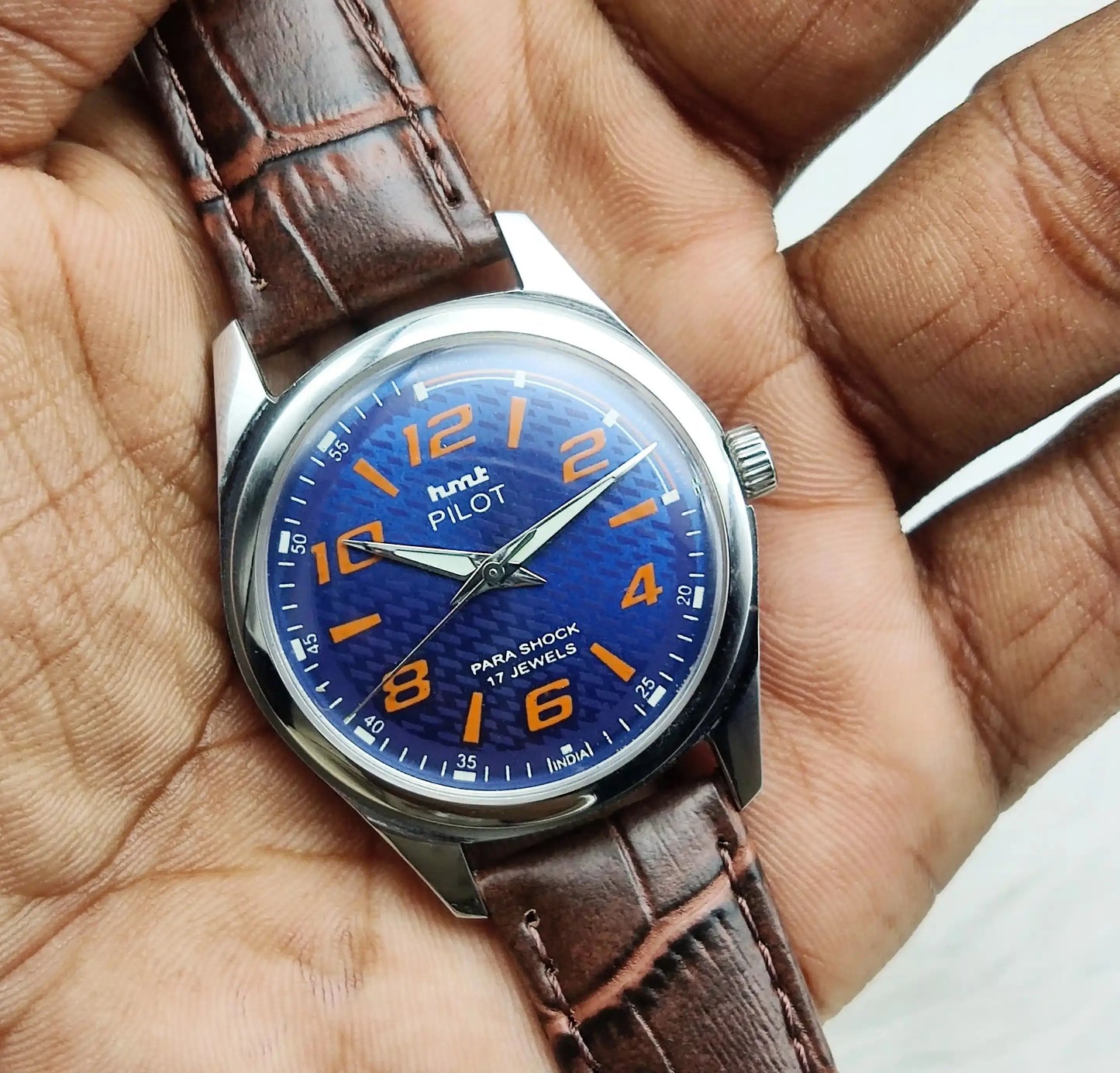 HMT Pilot Stick-Numerals Indices 17 Jewels Mechanical Handwinding