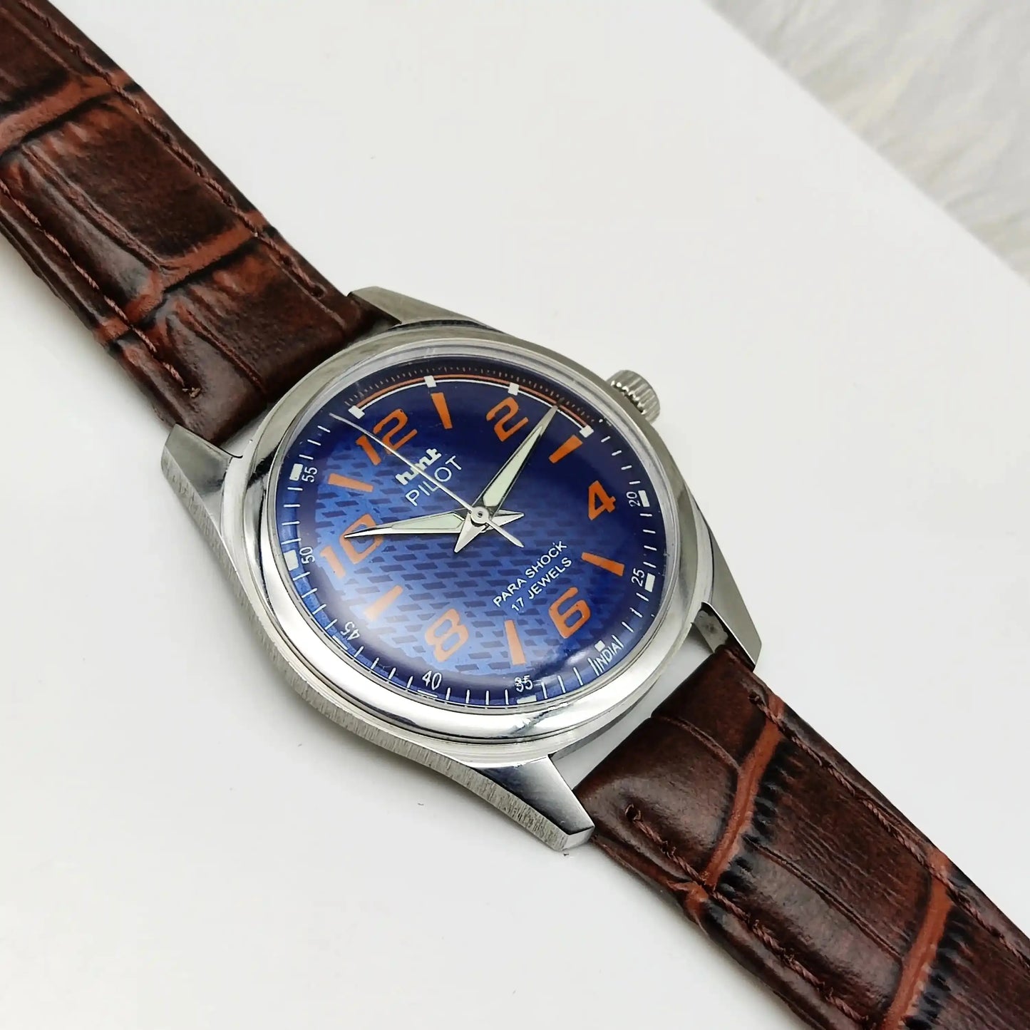 HMT Pilot Stick-Numerals Indices 17 Jewels Mechanical Handwinding
