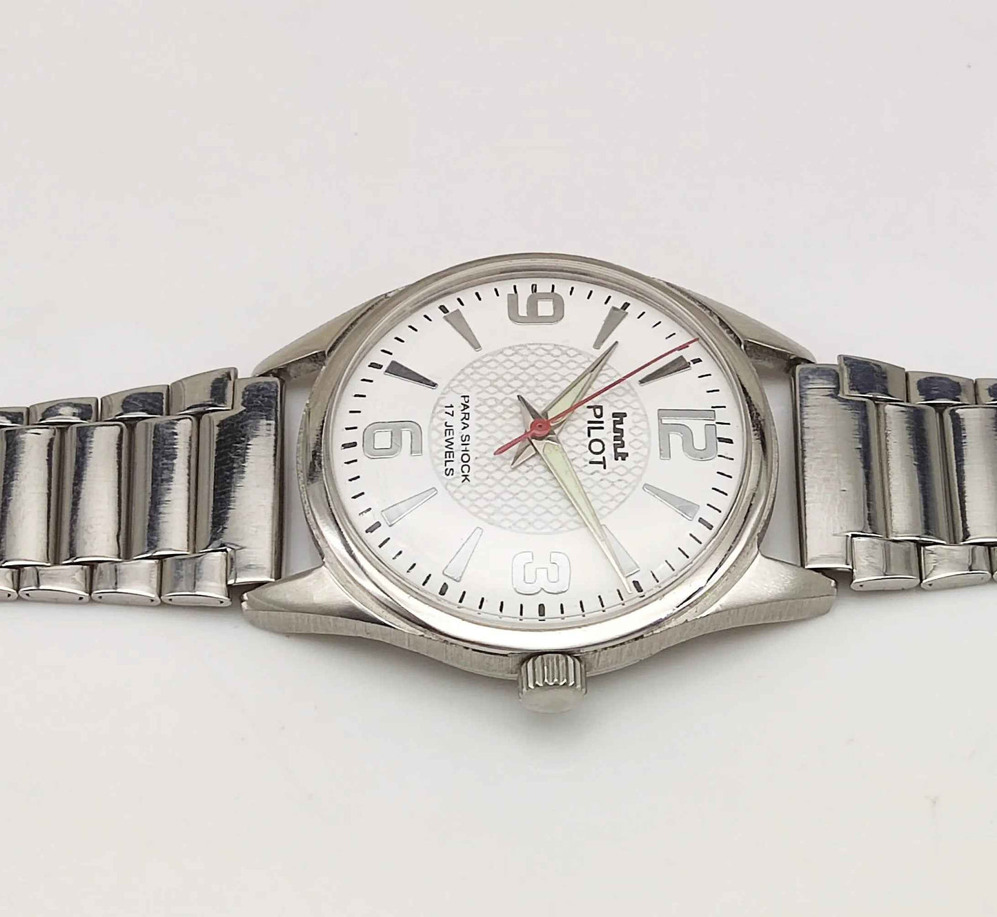 HMT Pilot White Dial English Numerals 17 Jewels Handwinding