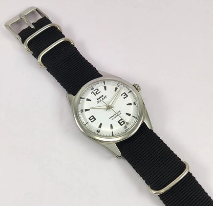 HMT Pilot White Dial Para Shock 17 Jewels Handwinding Men's Watch Discover-Diamonds