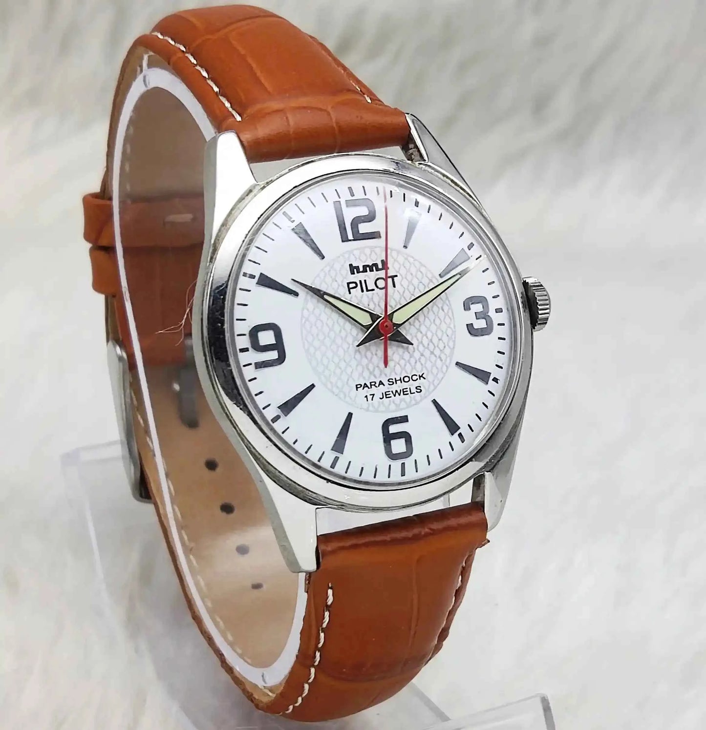 HMT Pilot White English Numerals Dial 17 Jewels Mechanical Handwinding 0231