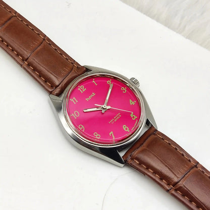 HMT Pink English Dial Para Shock 17 Jewels Handwinding