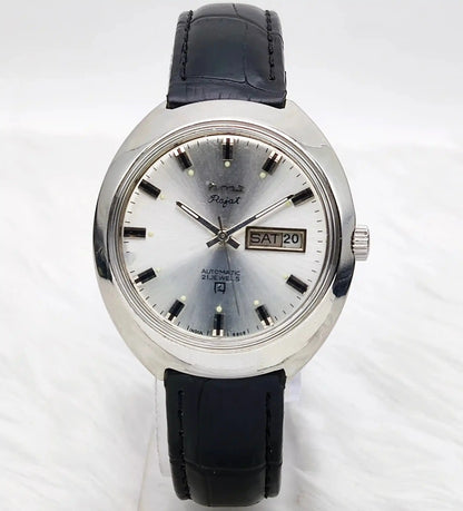 HMT Rajat Automatic 21 Jewels Silver Dial Day Date