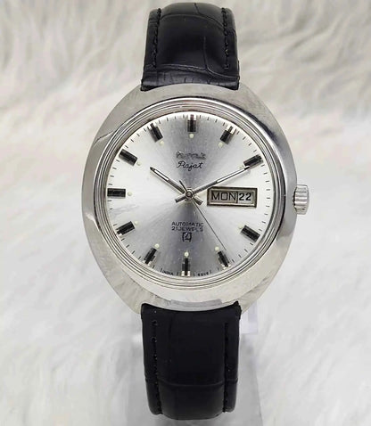 HMT Arvind Automatic 21 Jewels Cloud Color Dial Stick Indices Day Date Men's Watches
