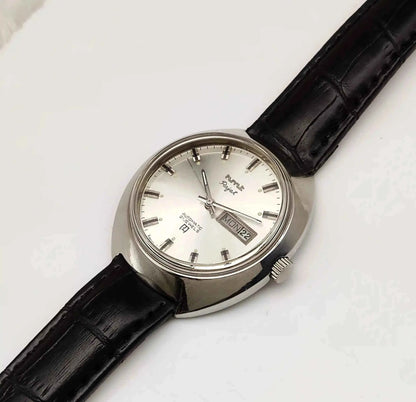 HMT Arvind Automatic 21 Jewels Cloud Color Dial Stick Indices Day Date Men's Watches