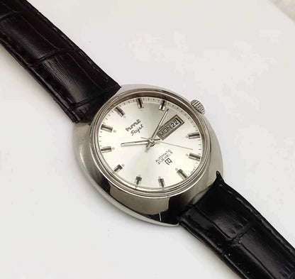 HMT Arvind Automatic 21 Jewels Cloud Color Dial Stick Indices Day Date Men's Watches