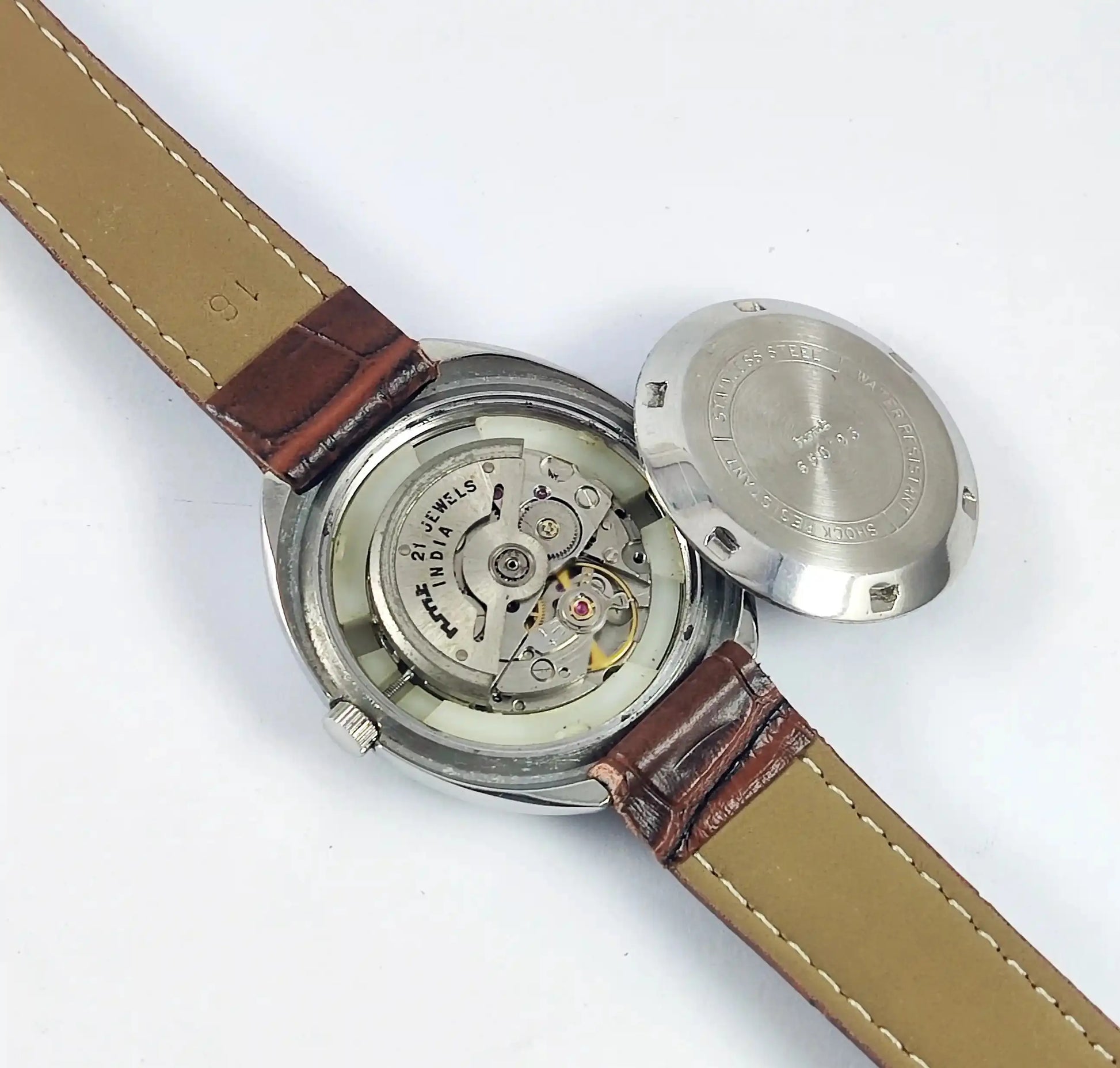 HMT Rajat Automatic 21 Jewels White Dial Day Date - Discover-Diamonds