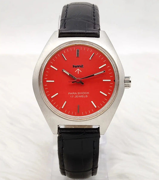 HMT Red Dial 17 Jewels Handwinding Movemnent 0231 Discover-Diamonds Physical