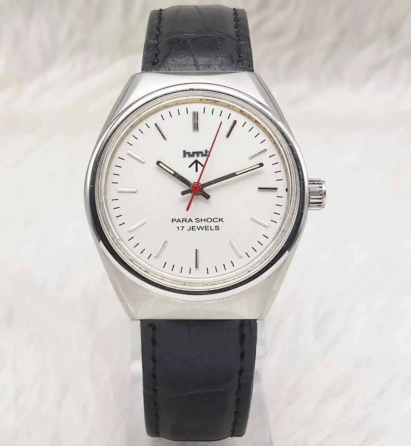HMT Silver Stick Indices Dial 17 Jewels Para Shock Mechanical Handwinding 0231