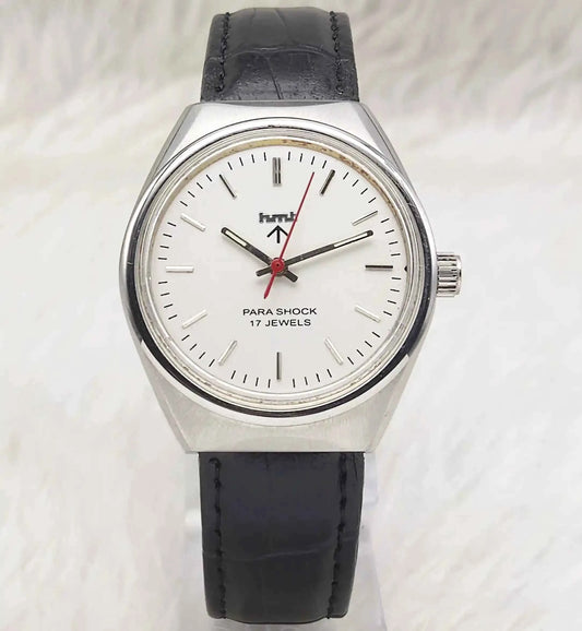 HMT Silver Stick Indices Dial 17 Jewels Para Shock Mechanical Handwinding 0231