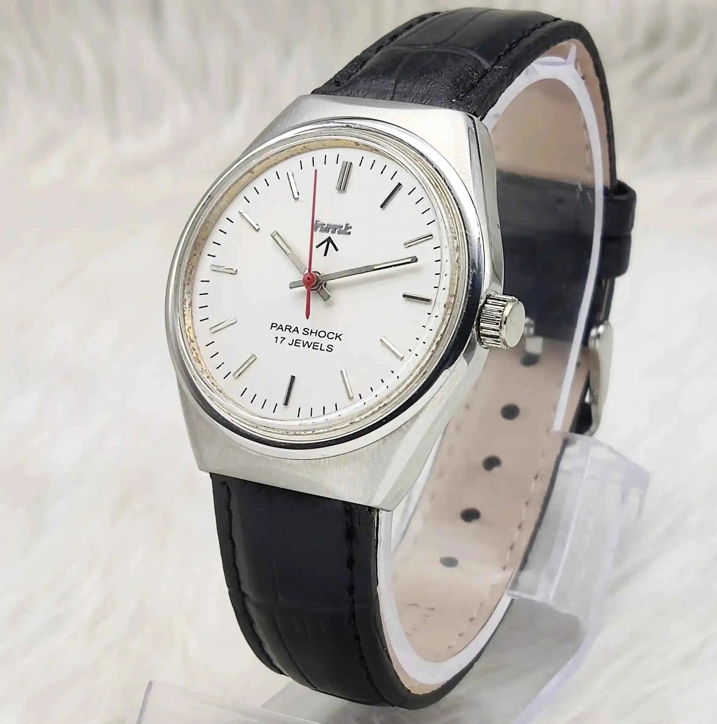 HMT Silver Stick Indices Dial 17 Jewels Para Shock Mechanical Handwinding 0231