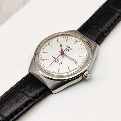 HMT Silver Stick Indices Dial 17 Jewels Para Shock Mechanical Handwinding 0231