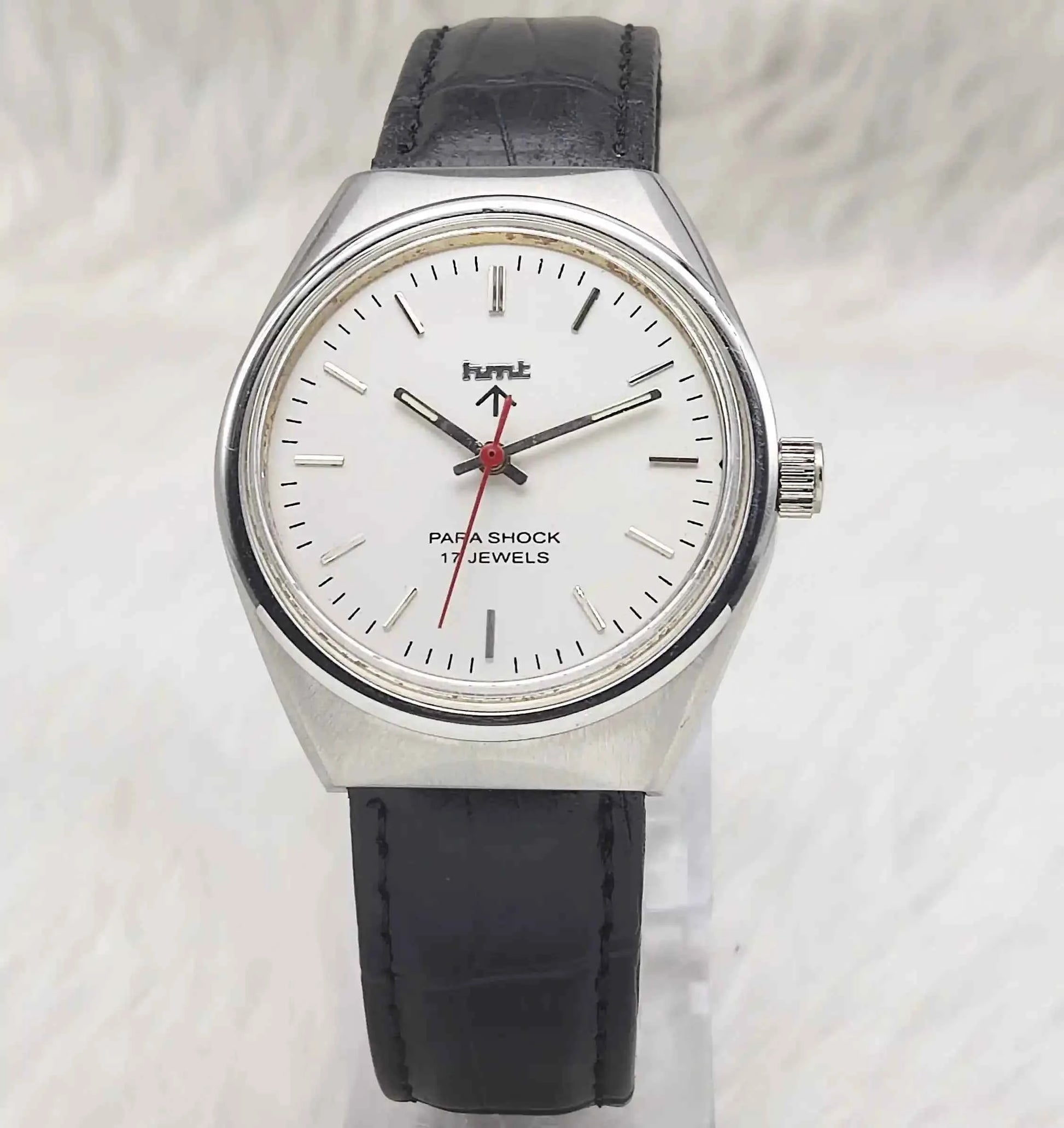 HMT Silver Stick Indices Dial 17 Jewels Para Shock Mechanical Handwinding 0231