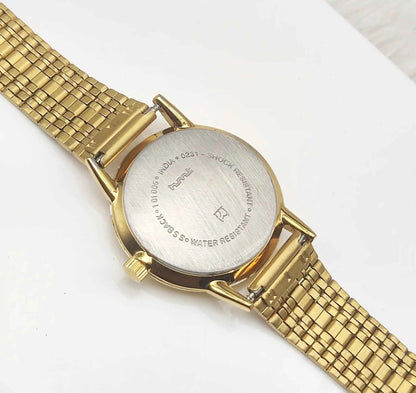 HMT Sona Para Shock 17 Jewels Golden Dial Stick Indices Handwinding Men's Watch