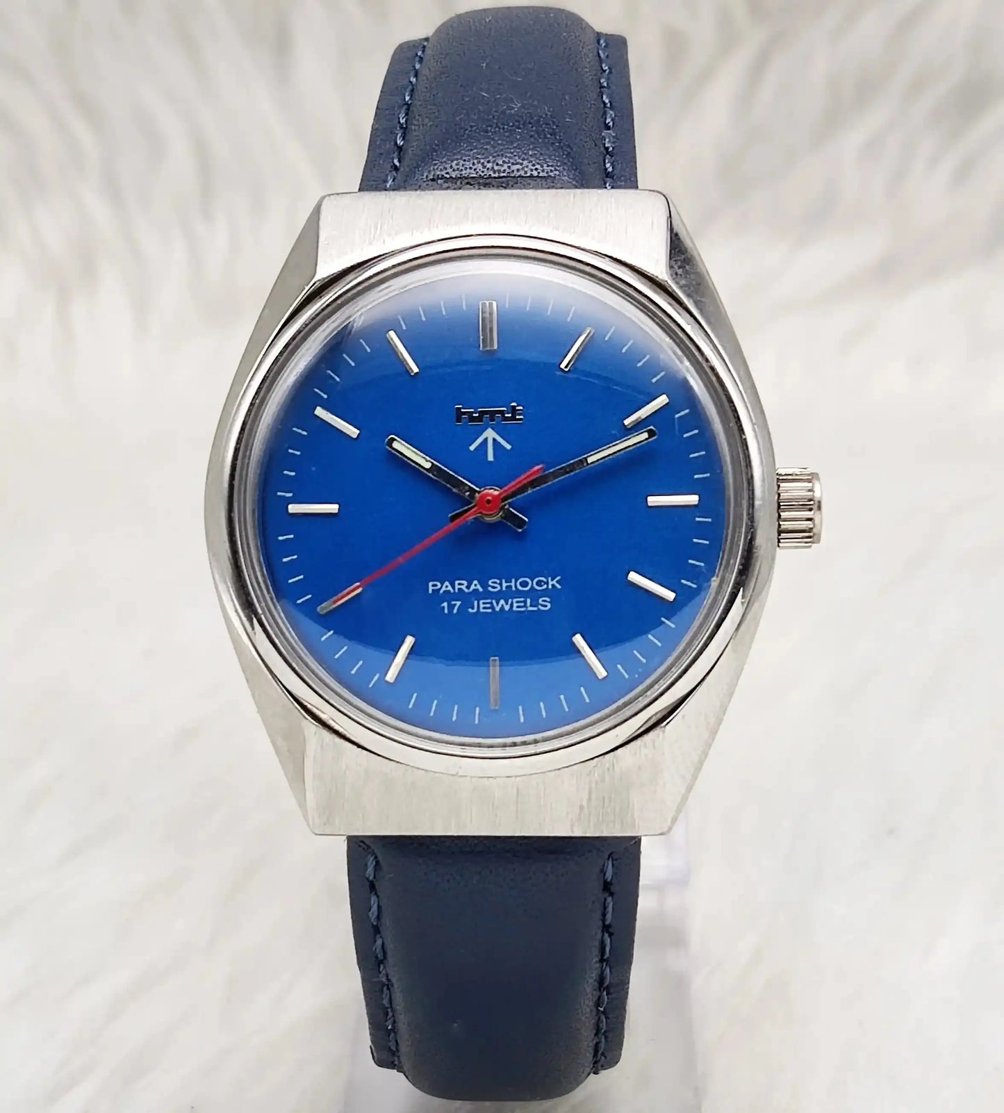 HMT Stick Indices 17 Jewels Sky Blue Dial Handwinding