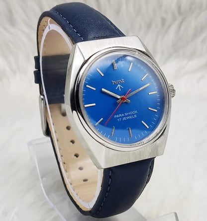 HMT Stick Indices 17 Jewels Sky Blue Dial Handwinding