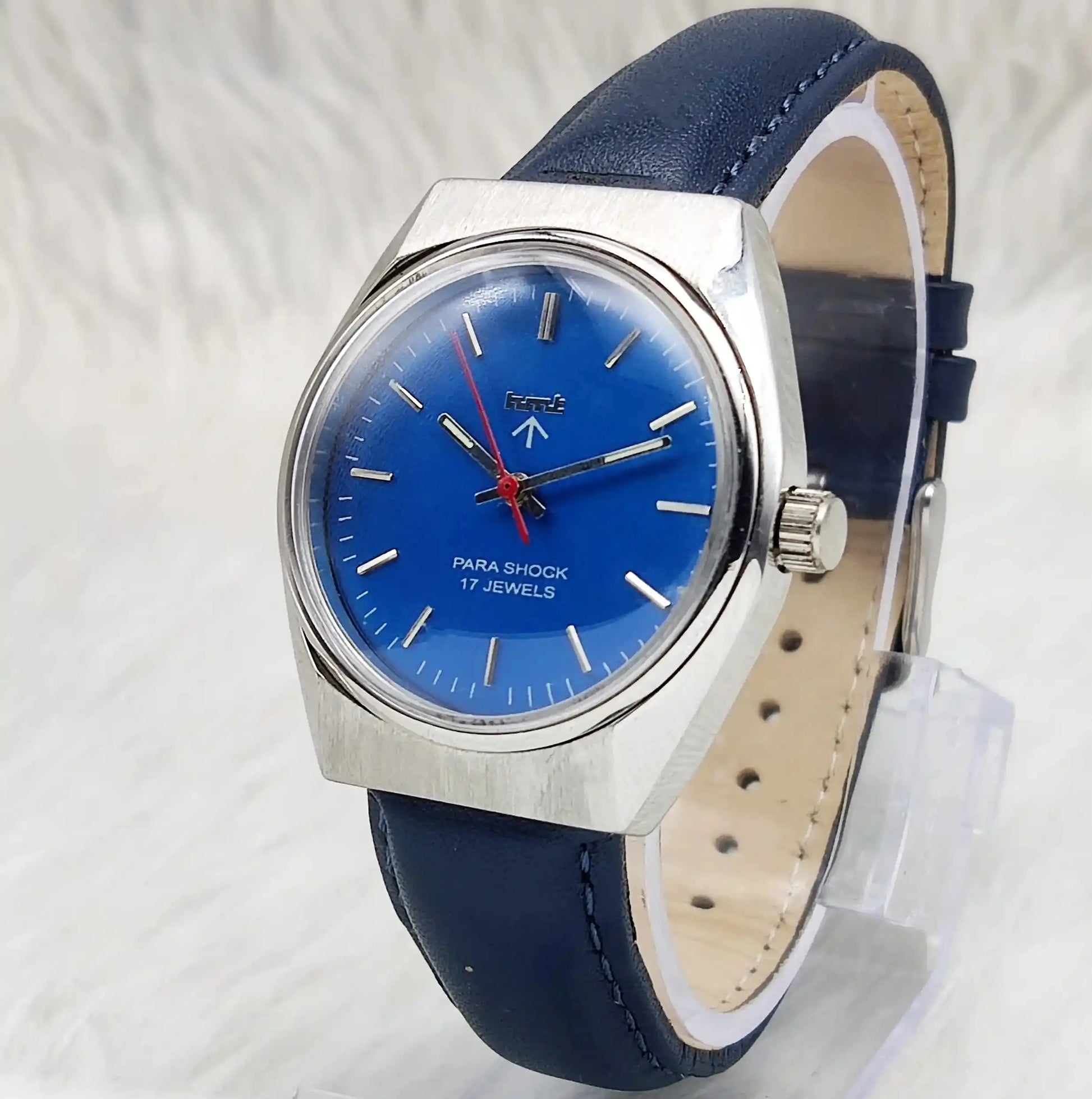 HMT Stick Indices 17 Jewels Sky Blue Dial Handwinding