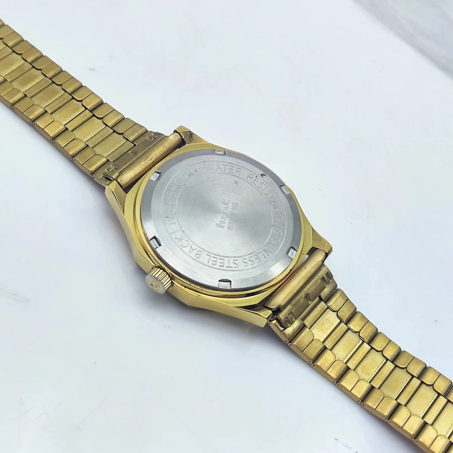 HMT Surya Golden Dial Para Shock 17 Jewels Handwinding