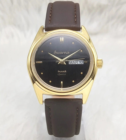 HMT Swarna Black Dial Day Date Function