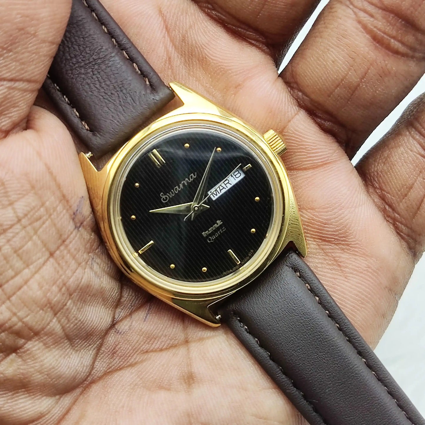 HMT Swarna Black Dial Day Date Function