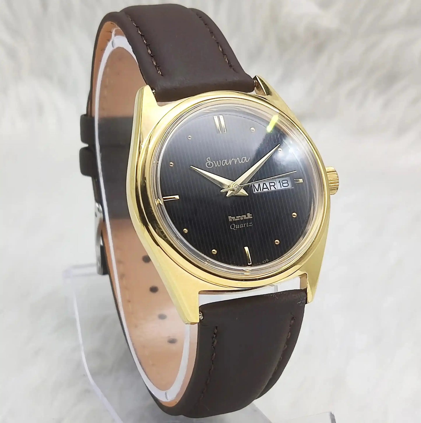 HMT Swarna Black Dial Day Date Function