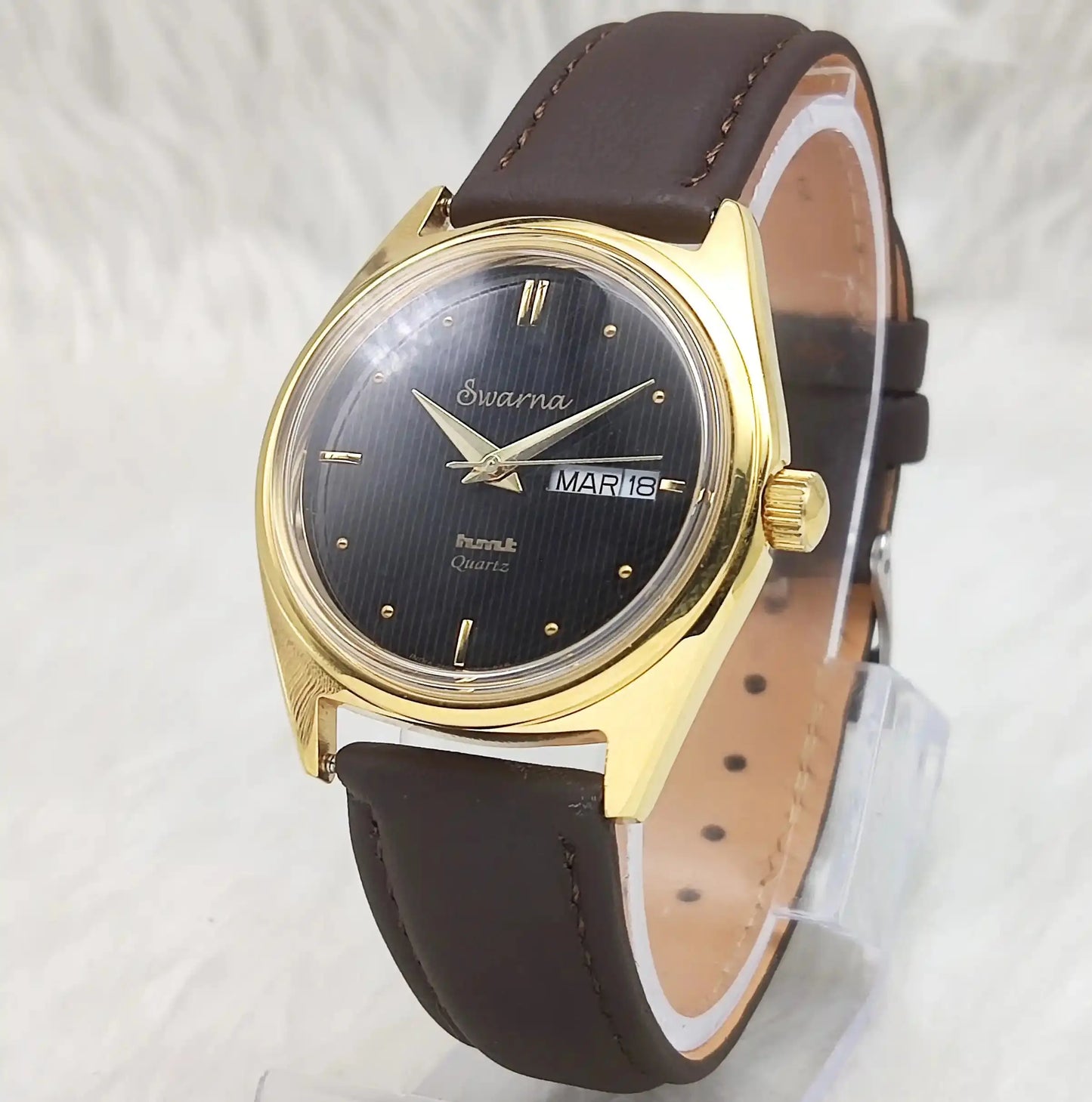 HMT Swarna Black Dial Day Date Function