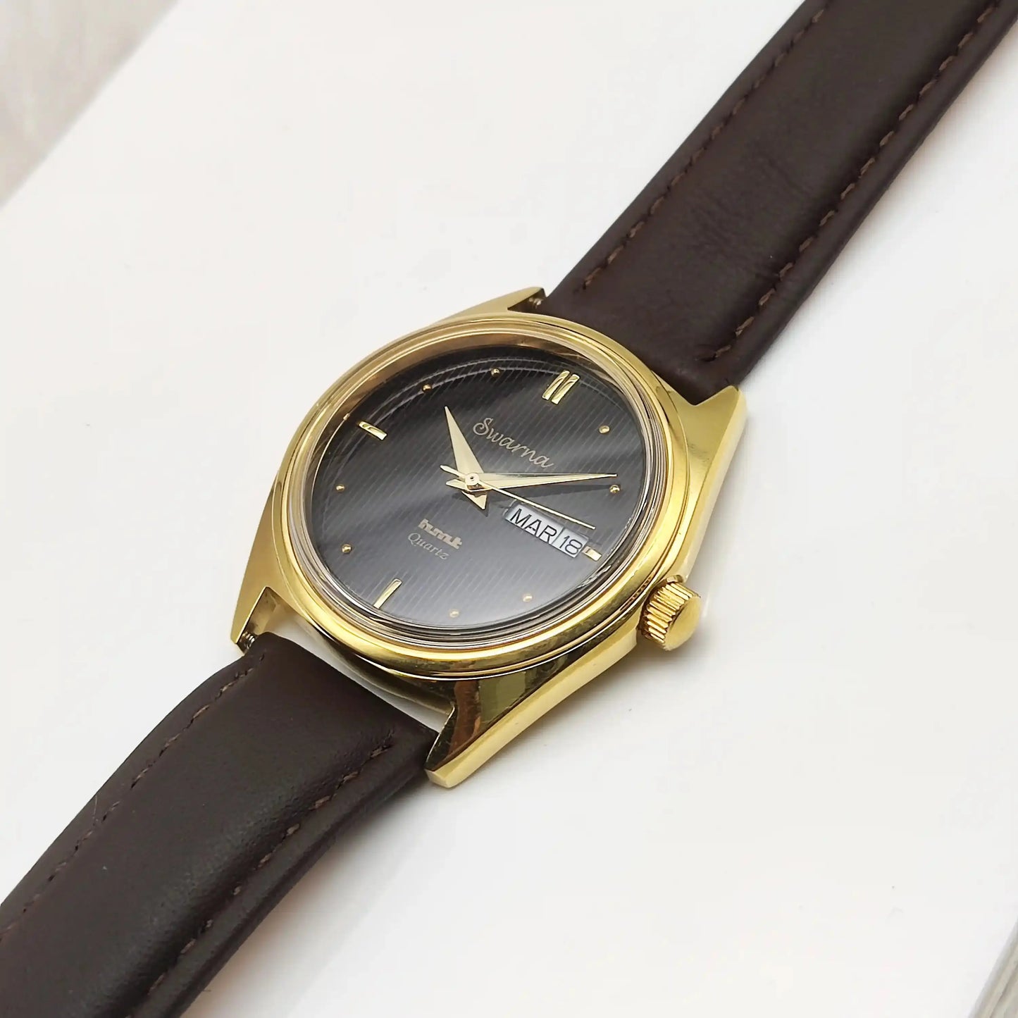 HMT Swarna Black Dial Day Date Function