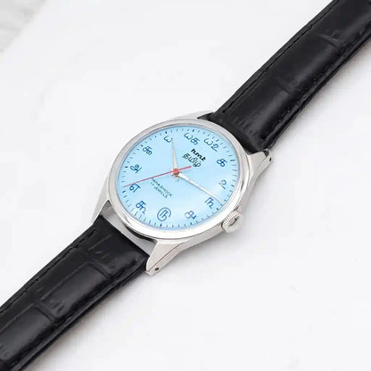 HMT Tamil Ocean Blue Dial Para Shock 17 Jewels Handwinding Discover-Diamonds Physical