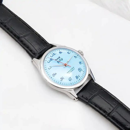 HMT Tamil Ocean Blue Dial Para Shock 17 Jewels Handwinding Discover-Diamonds Physical