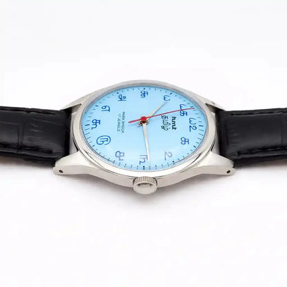 HMT Tamil Ocean Blue Dial Para Shock 17 Jewels Handwinding Discover-Diamonds Physical