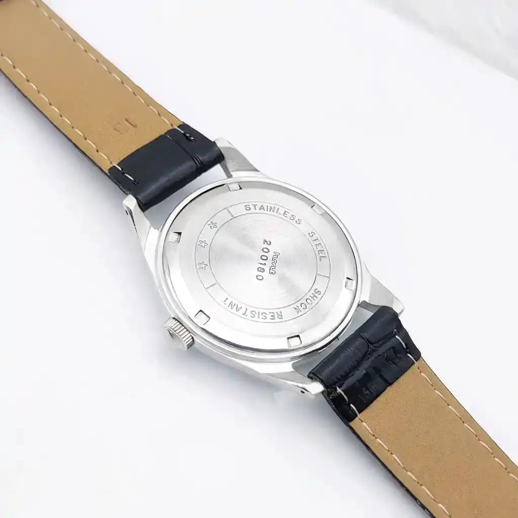 HMT Tamil Ocean Blue Dial Para Shock 17 Jewels Handwinding Discover-Diamonds Physical