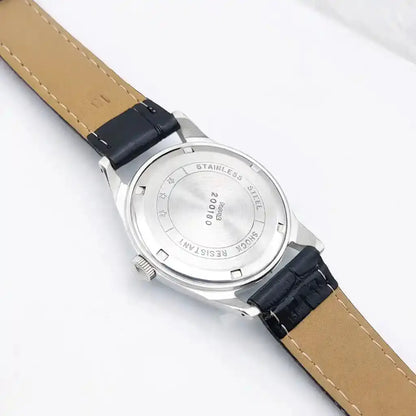 HMT Tamil Ocean Blue Dial Para Shock 17 Jewels Handwinding Discover-Diamonds Physical