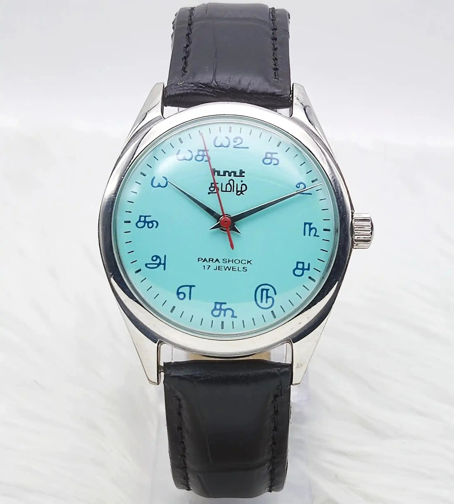 HMT Tamil Turquoise Dial Para Shock 17 Jewels Mechanical Handwinding