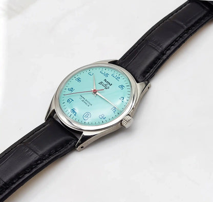 HMT Tamil Turquoise Dial Para Shock 17 Jewels Mechanical Handwinding