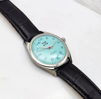 HMT Tamil Turquoise Dial Para Shock 17 Jewels Mechanical Handwinding