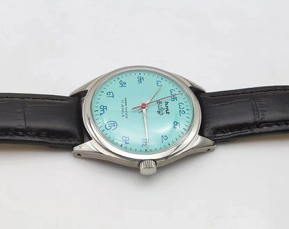 HMT Tamil Turquoise Dial Para Shock 17 Jewels Mechanical Handwinding