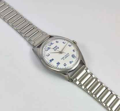 HMT Tamil White Dial Para Shock 17 Jewels Handwinding Discover-Diamonds Physical